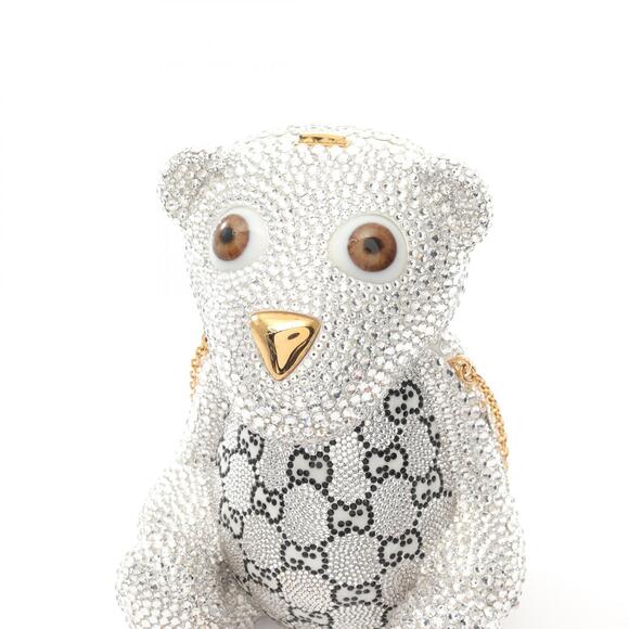 Gucci GG Teddy Bear Shoulder Bag Swarovski Crystals Clear Multicolor - Picture 5 of 6